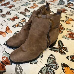 Brown Suede Ankle Boots